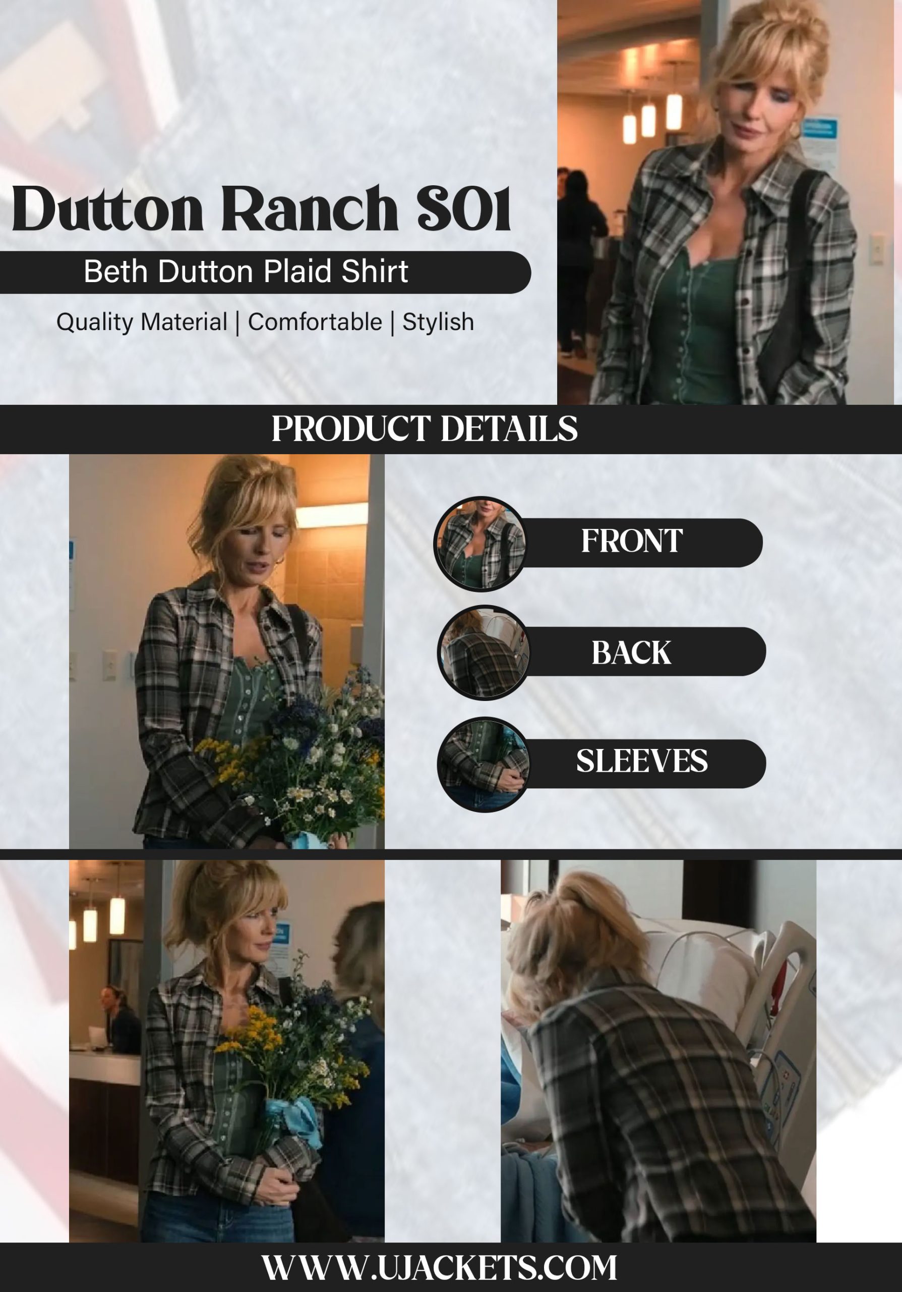 Dutton-Ranch-S01-Beth-Dutton-Plaid-Shirt
