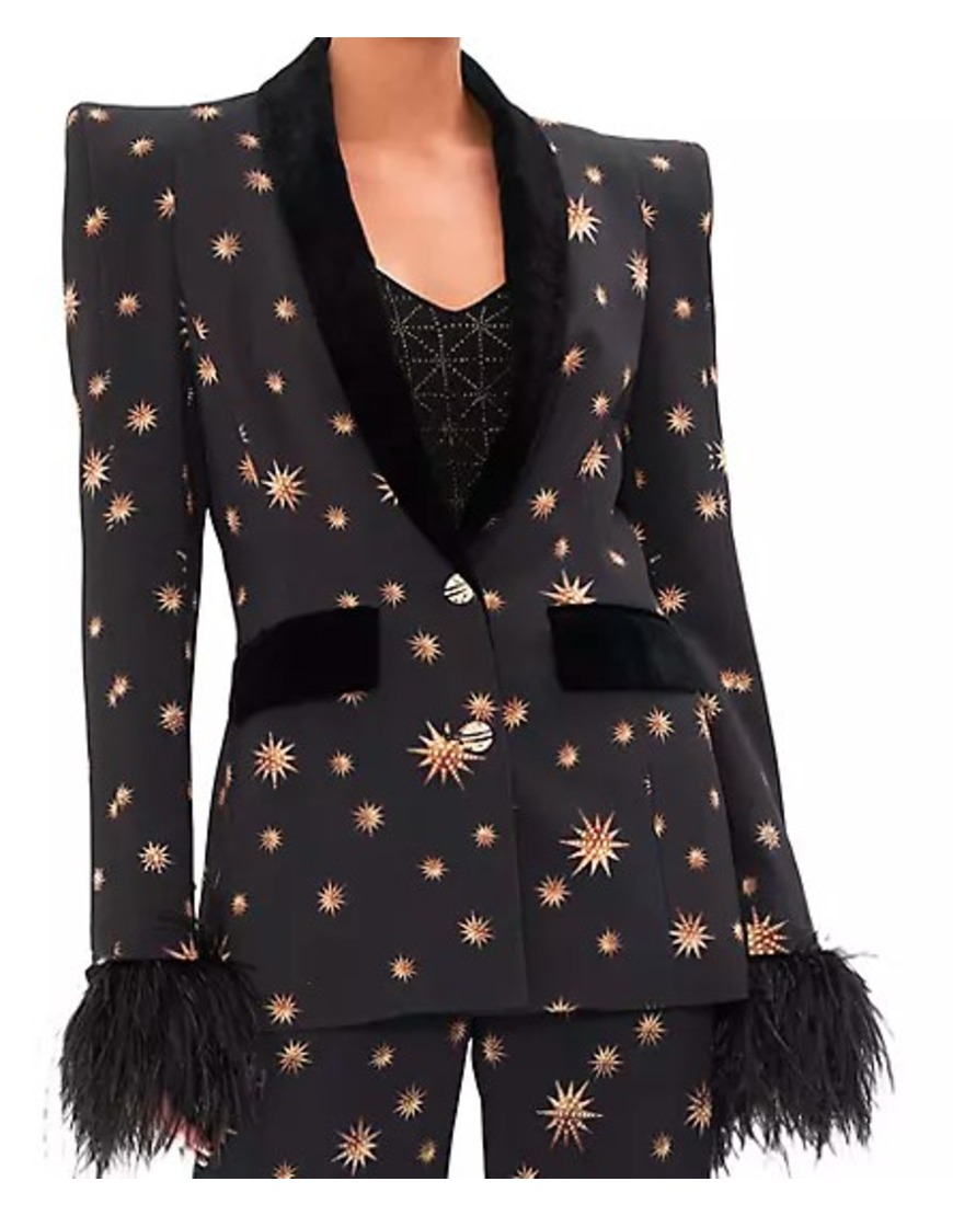 Bev Melon Series Only Murders In The Building S04 Molly Shannon Star Print Blazer