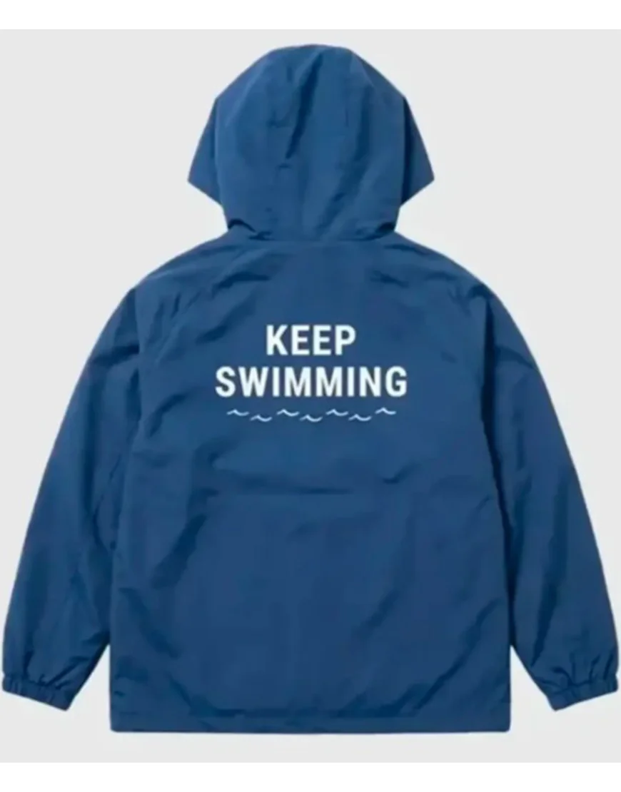 Jung Kook Keep Swimming Hooded Blue Jacket