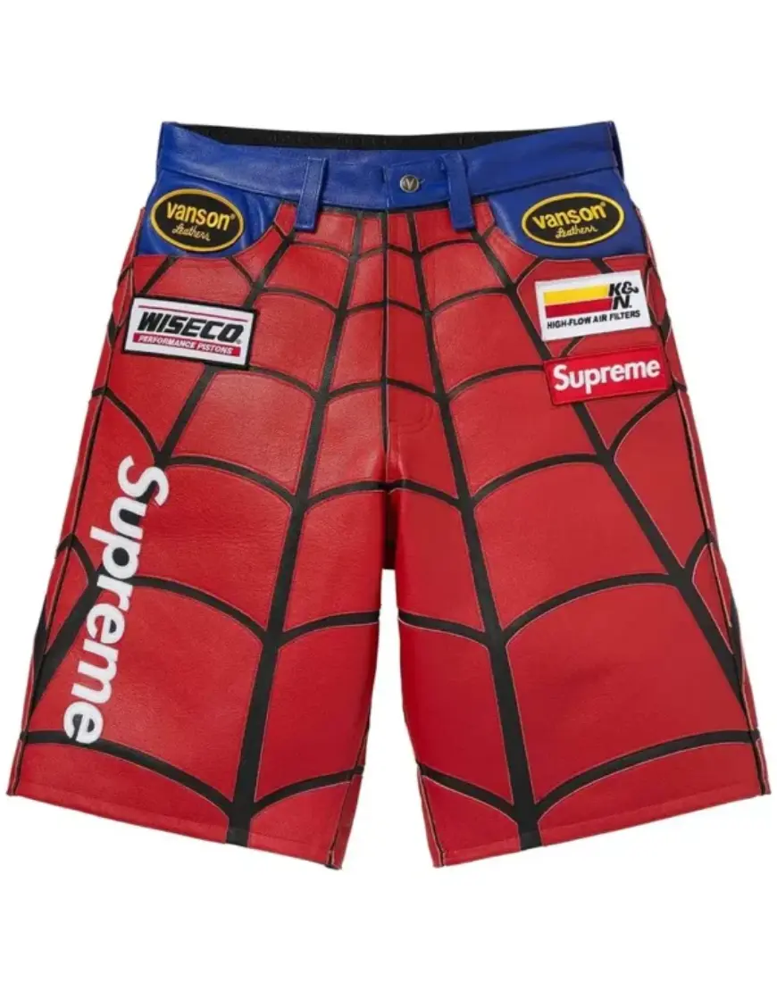 Spider-Man Red Leather Short