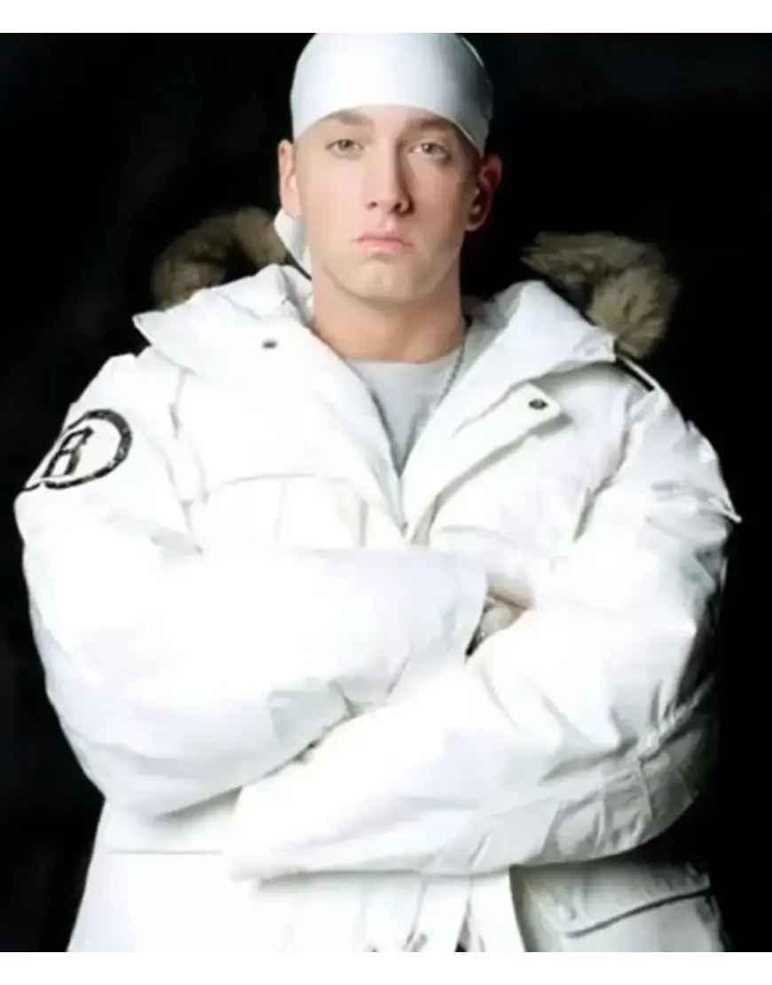 Eminem White Parka Jacket