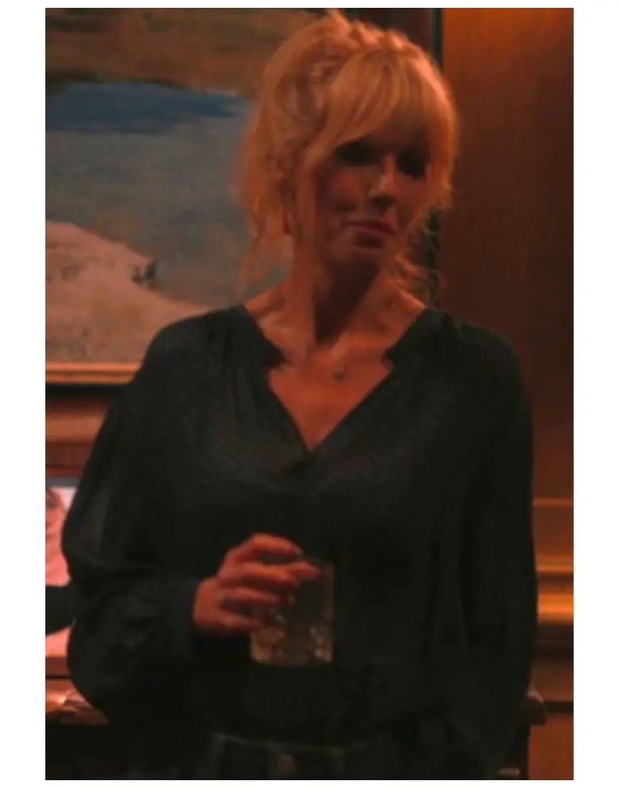 Dutton Ranch 2026 Beth Dutton Navy Dotted Blouse