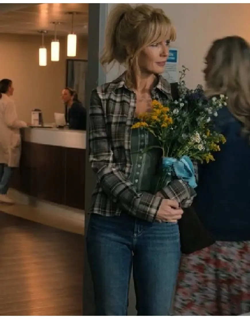 Kelly Reilly Series Dutton Ranch S01 Beth Dutton Plaid Shirt