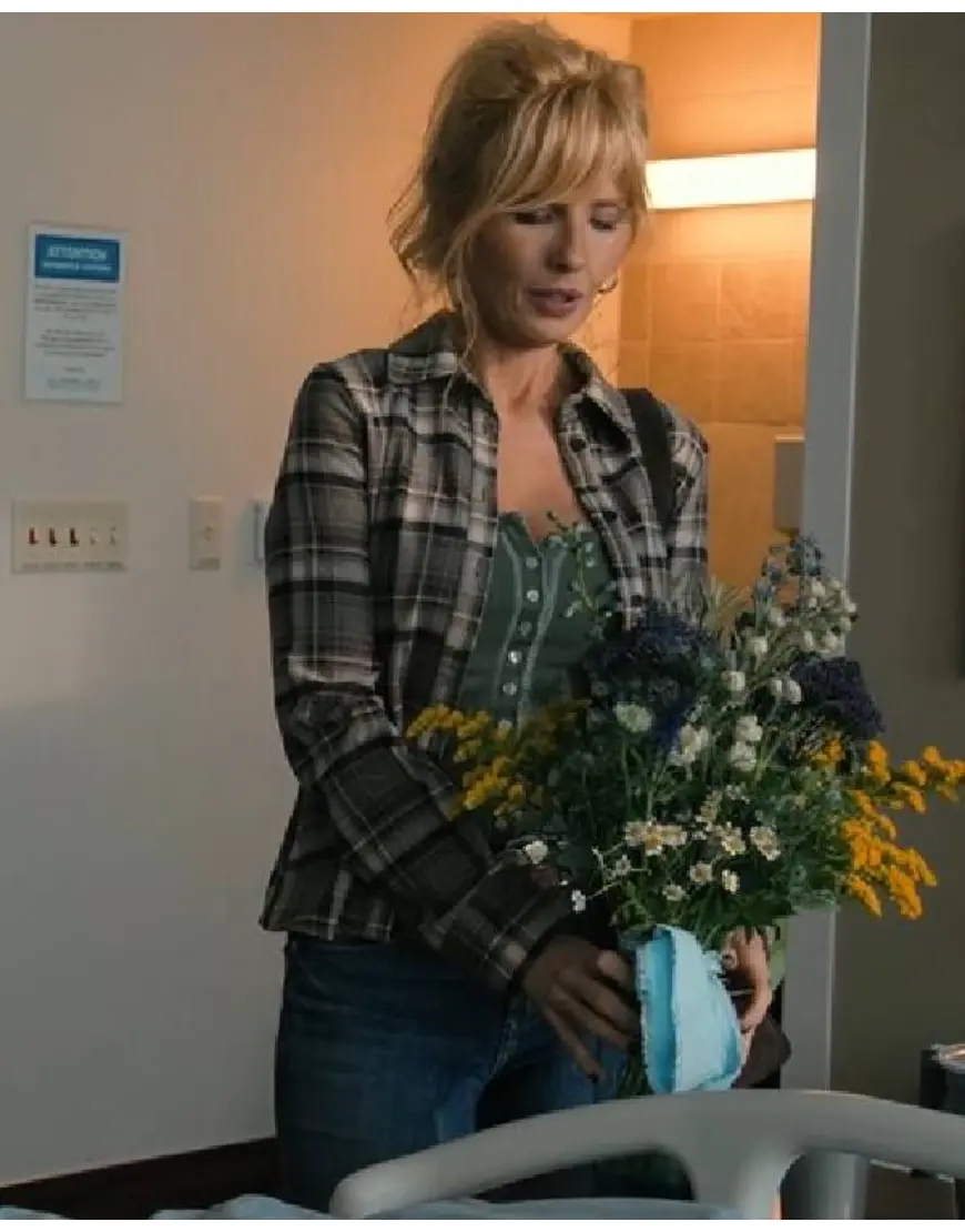 Kelly Reilly TV Series Dutton Ranch S01 Beth Dutton Plaid Shirt